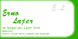 erno lajer business card
